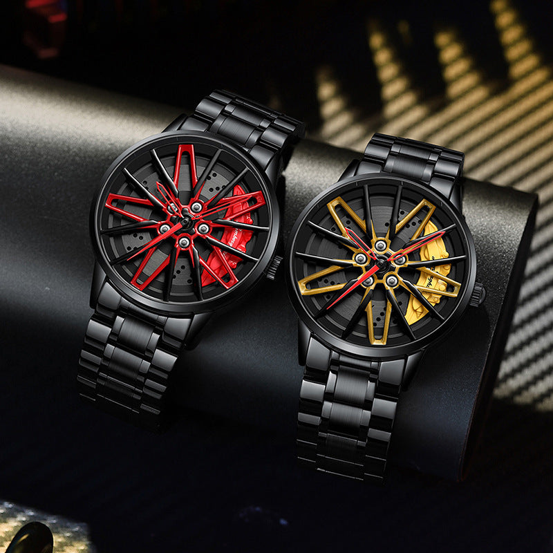 Three-Dimensional Hollow Kini Car Forged Men's Quartz Watch