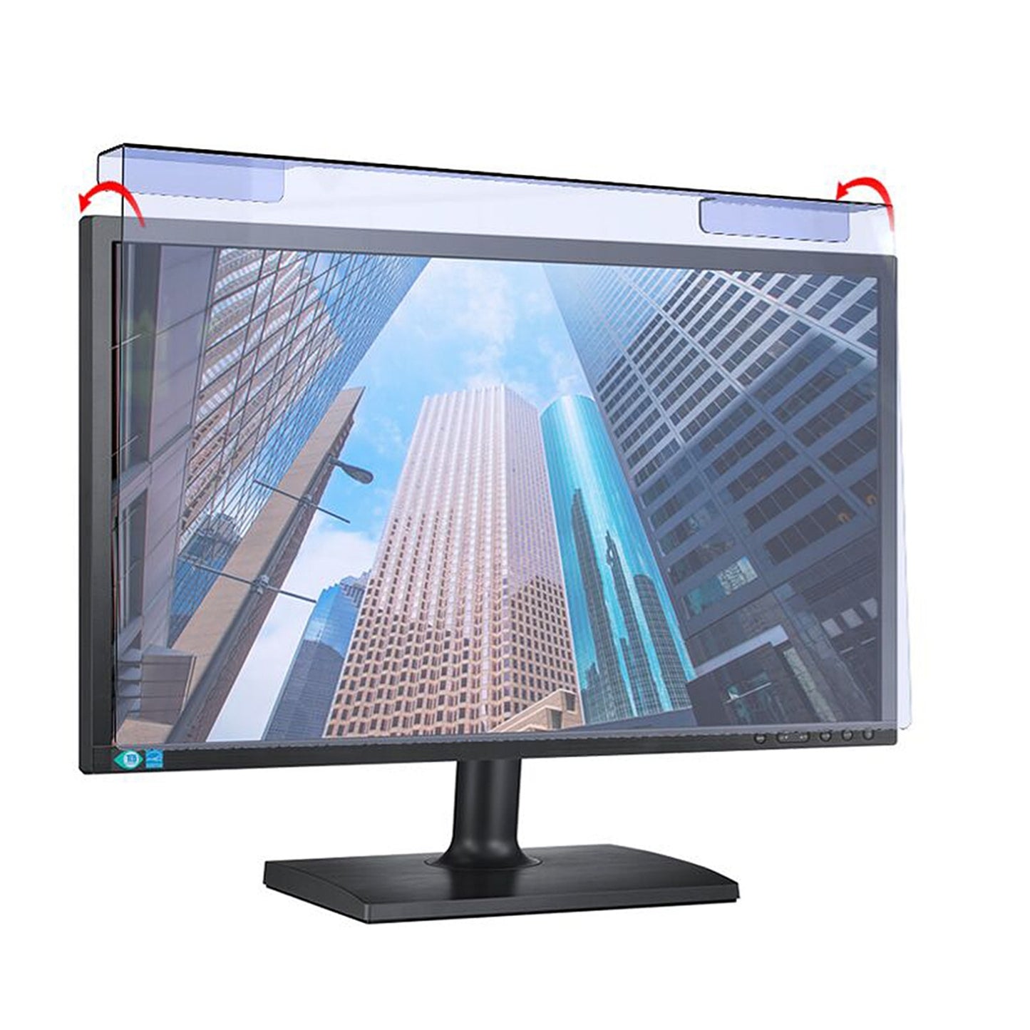 Hanging Blue Light Blocking Screen Protector High-transmittance Anti-UV Eye Protection Film for 23-24'' Desktop Monitor