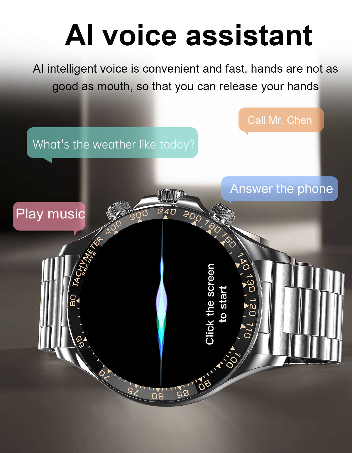 Round Screen Smart Watch EX108 Bluetooth Calling