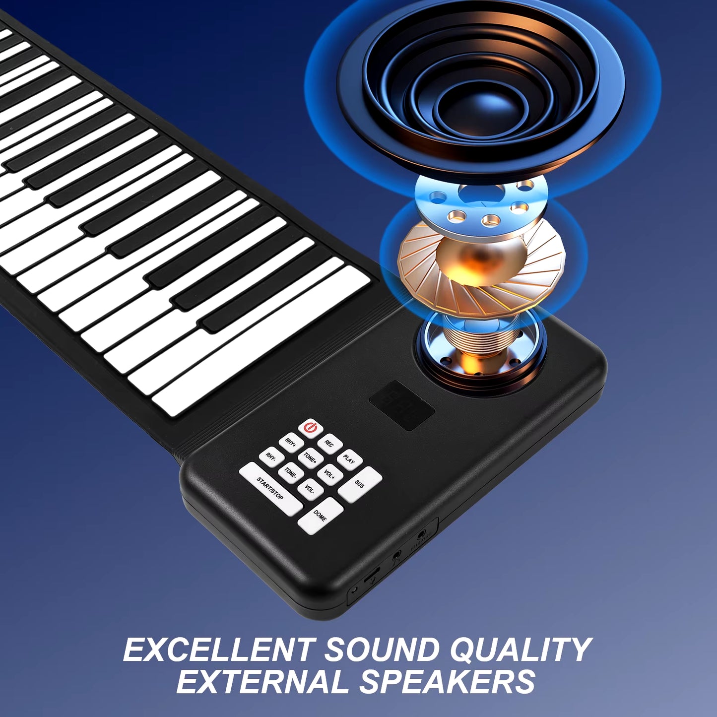 88Key Portable Piano Handroll Electronic Piano Environmental Silicone Foldable Piano Home Practice Professional Electronic Piano