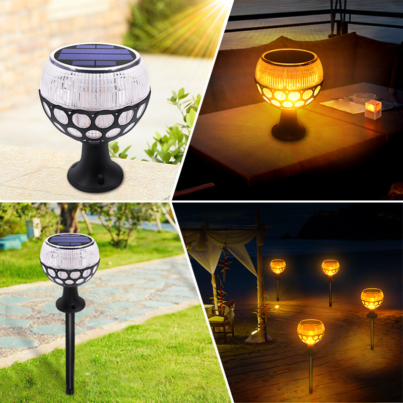 Spherical flame column solar lamp