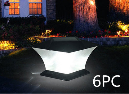 Solar Pillar Lamp Outdoor Doorpost Wall Lamp