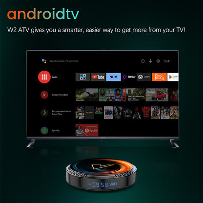 W2 ATV Androidtv11 Smart TVBox AmlogicS905W2 Dual Wifi