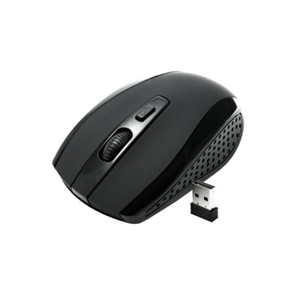 2.4GHz BLACK WIRELESS USB MOUSE SCROLL  CORDLESS OPTICAL FOR PC LAPTOP UK