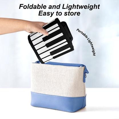 88Key Portable Piano Handroll Electronic Piano Environmental Silicone Foldable Piano Home Practice Professional Electronic Piano