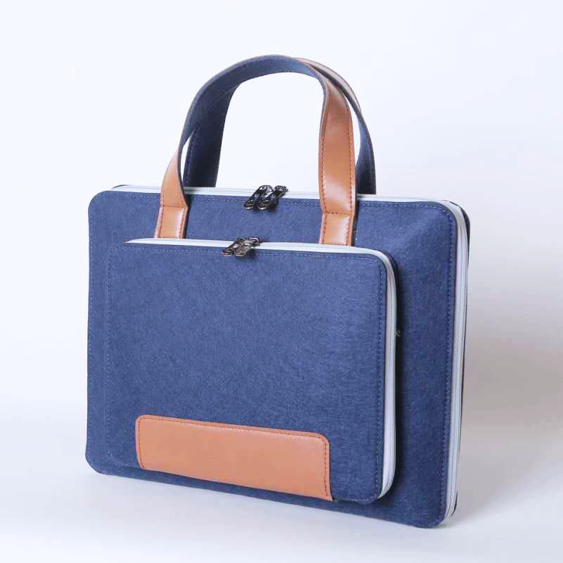 Fashion Felt Laptop Bag Multicolor Handheld